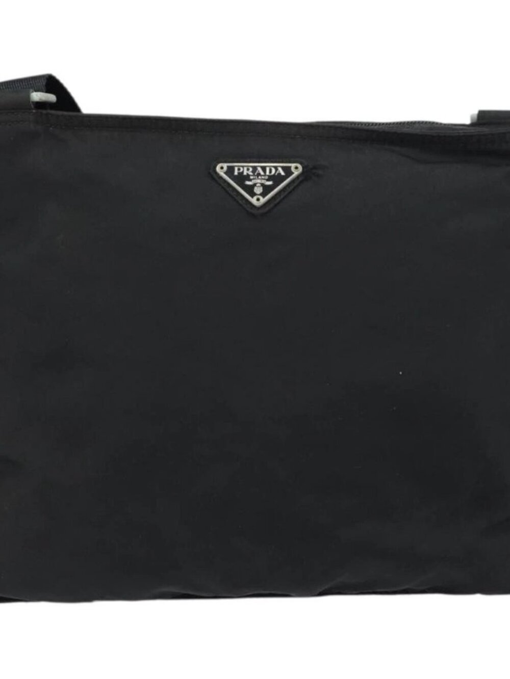 PRADA Shoulder Bag Nylon Black Silver Auth 156927 - Picture 2 of 16